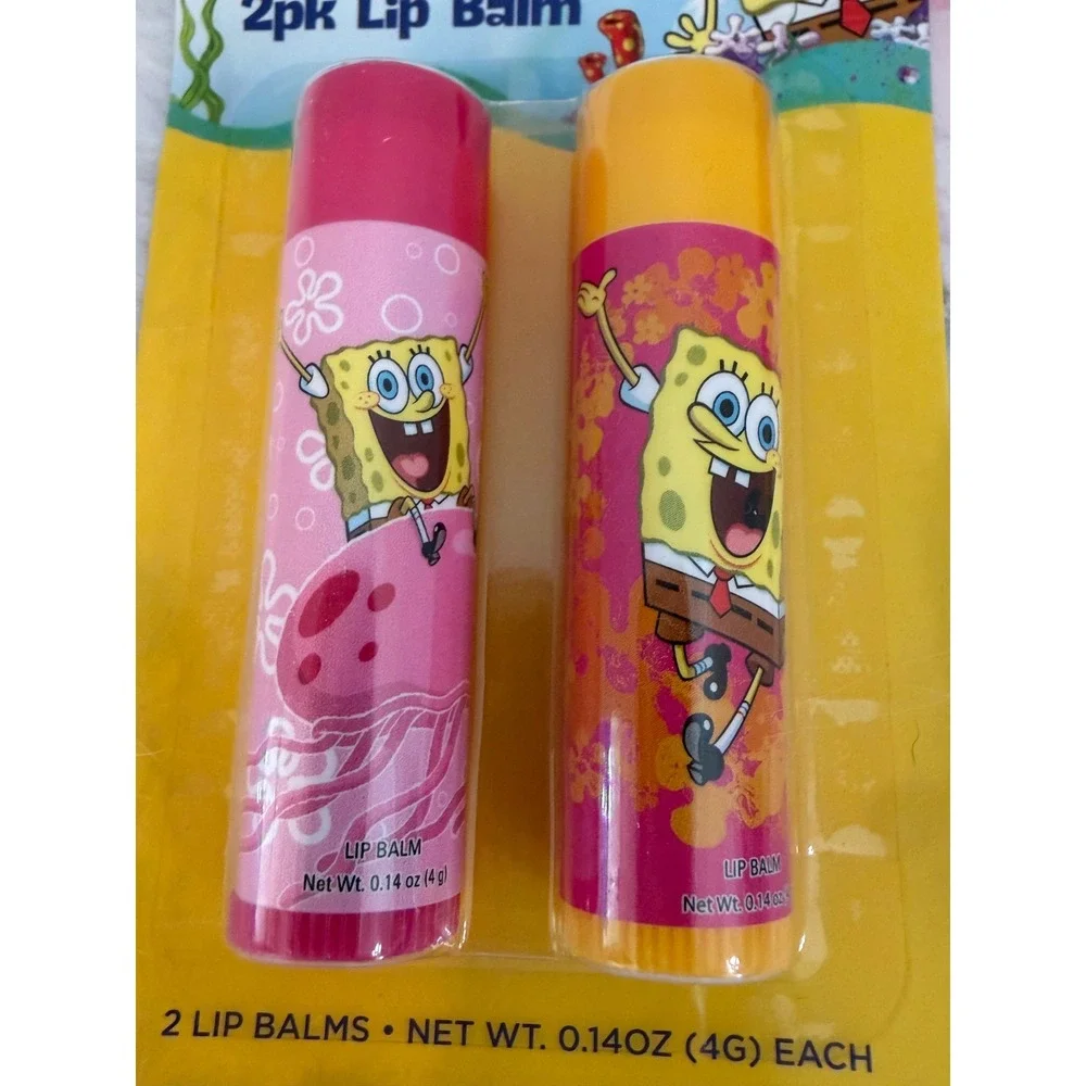 Nickelodeon SpongeBob Garfield The Smurfs Lip Balm 2pk Sets Lot of 3 New